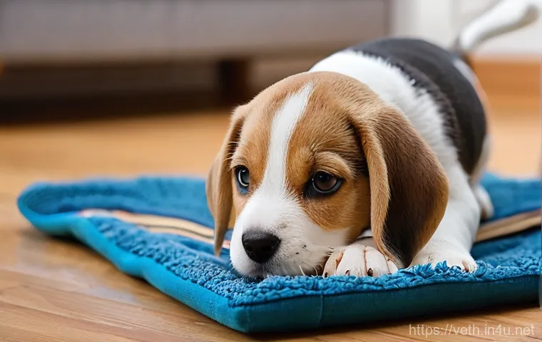 이갈이 예방을 위한 강아지 장난감 추천 - A happy, content large Golden Retriever puppy, about 7 months old, with soft, golden fur, is joyfull... 이갈이 예방을 위한 강아지 장난감 추천 - A happy, content large Golden Retriever puppy, about 7 months old, with soft, golden fur, is joyfull...